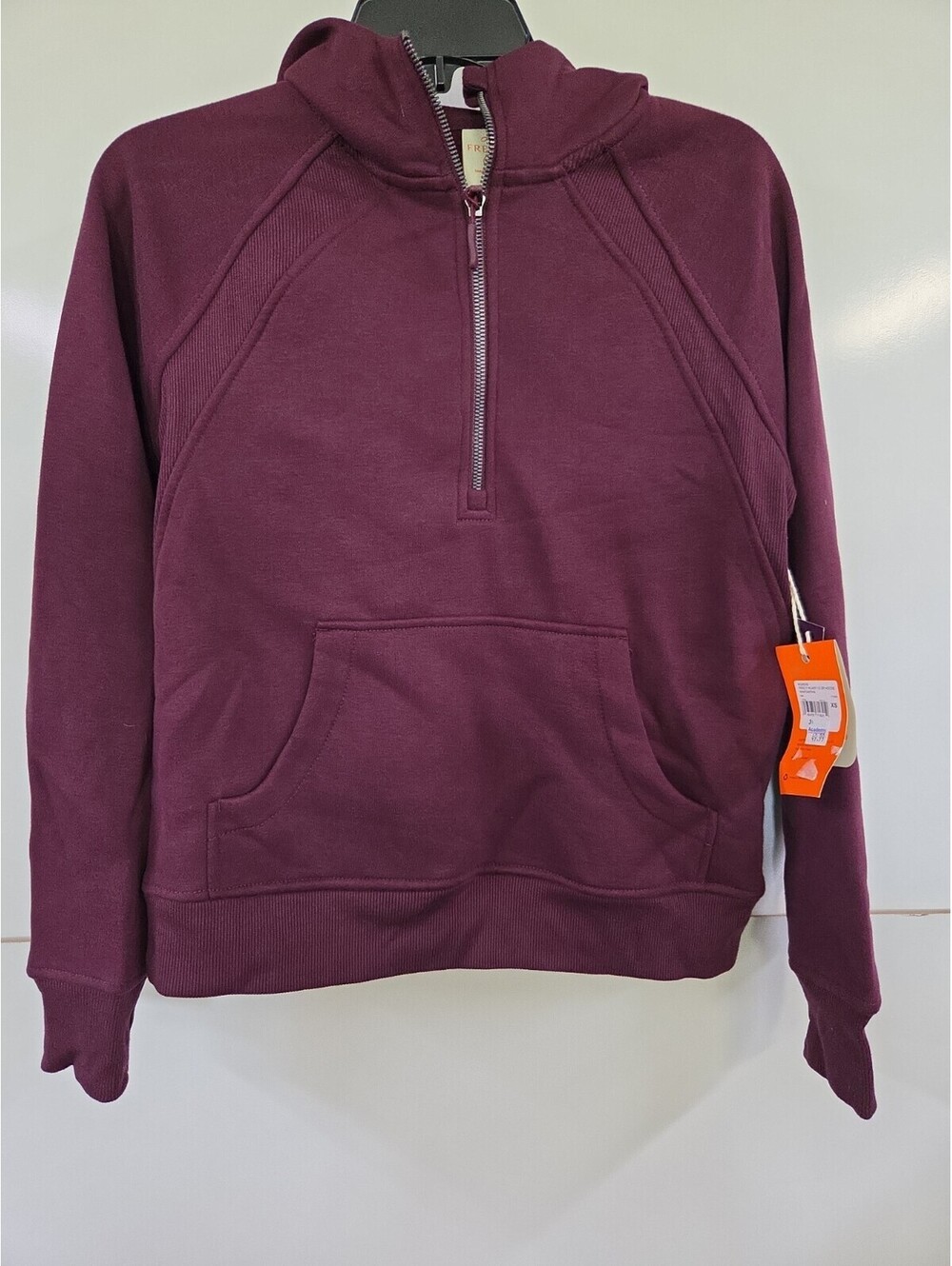 Freely Hilary Women's Hoodie Sweatshirt Burgundy Red Size XS Winetasting